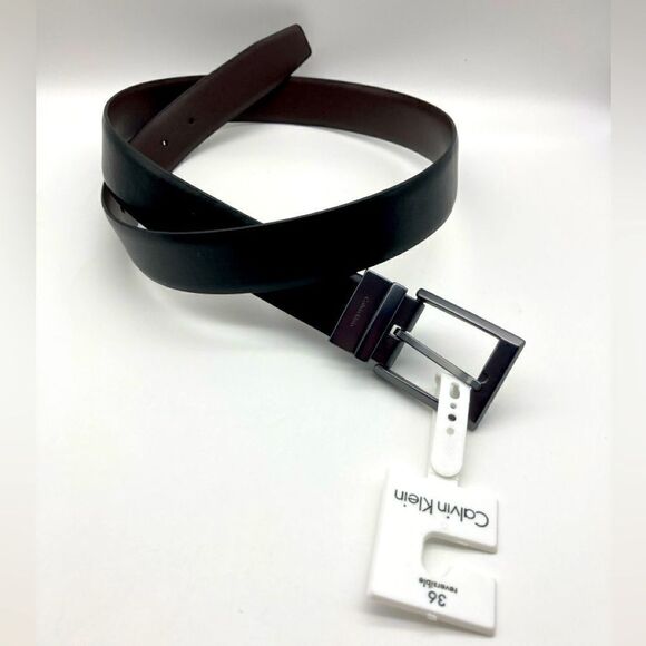 NWT Calvin Klein Men’s Brown Belt Size 36 - Picture 1 of 7